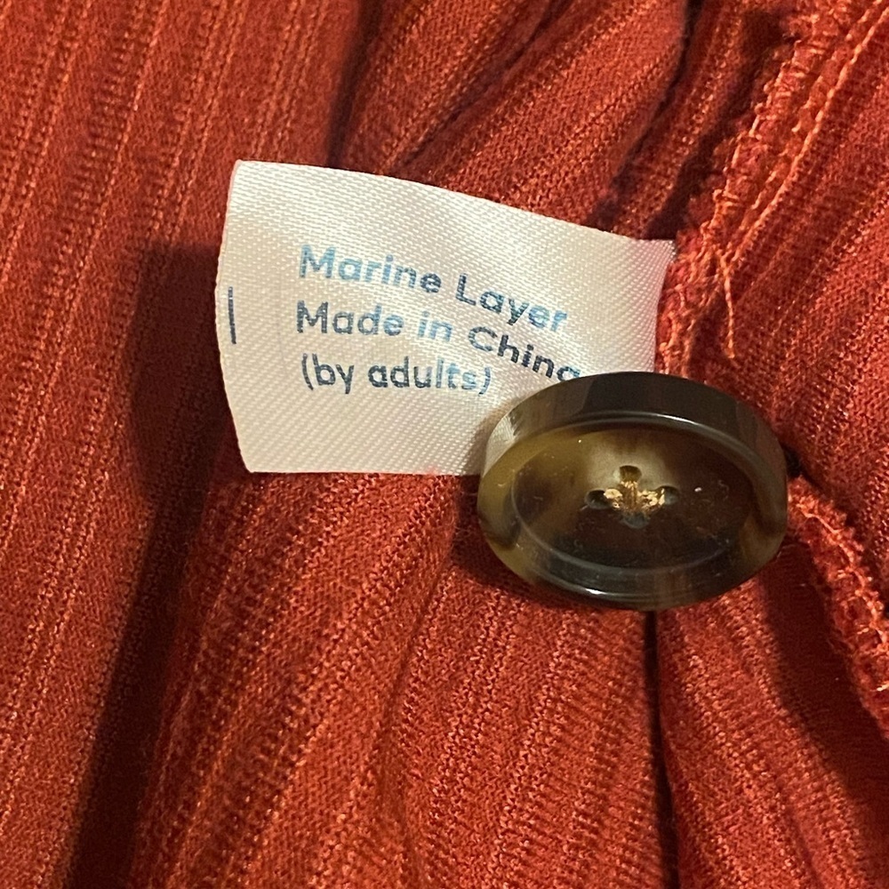 Marine Layer Montreal Corduroy Blazer Jacket Rosewood Red Size Small - Picture 8 of 8